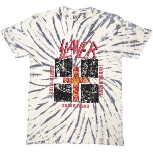 Slayer - Quad Seasons Uni Wht Dip-Dye T-Shirt i gruppen MERCHANDISE / T-shirt / Metal hos Bengans Skivbutik AB (5567291r)