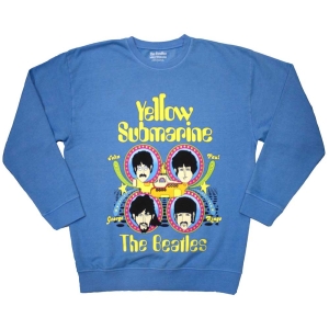 Beatles - Ysm Heads In Circles Blue Sweatshirt i gruppen MERCHANDISE / T-shirt / Pop-Rock hos Bengans Skivbutik AB (5567296r)