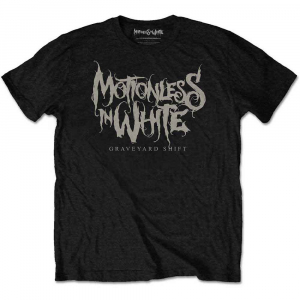 Motionless In White - Graveyard Shift Logo Uni Bl T-Shirt i gruppen MERCHANDISE / T-shirt / Metal hos Bengans Skivbutik AB (5567536r)