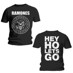 Ramones - Hey Ho Lets Go Back Print Uni Bl T-Shirt i gruppen MERCHANDISE / T-shirt / Punk hos Bengans Skivbutik AB (5567539r)