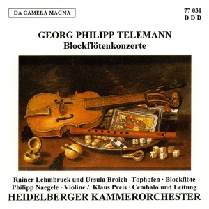 Telemann G P - Concertos For Recorder i gruppen VI TIPSER / Julegavetips CD hos Bengans Skivbutik AB (5574981)