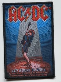 Ac/Dc - Patch Let There Be Rock (10 X 6,8 C i gruppen MERCHANDISE / Accessoarer / Metal hos Bengans Skivbutik AB (5577282)