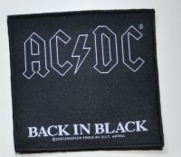 Ac/Dc - Patch Back In Black (9,5 X 10,1 Cm) i gruppen MERCHANDISE / Accessoarer / Metal hos Bengans Skivbutik AB (5577289)