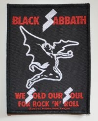 Black Sabbath - Patch Sold Our Souls (9,6 X 7,2 Cm) i gruppen MERCHANDISE / Accessoarer / Metal hos Bengans Skivbutik AB (5577293)