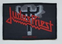 Judas Priest - Patch Logo Fork (10,3 X 7,3 Cm) i gruppen MERCHANDISE / Accessoarer / Metal hos Bengans Skivbutik AB (5577303)