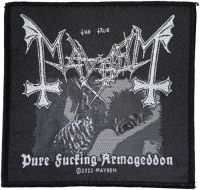 Mayhem - Patch Pure Fucking Armageddon (9,7 i gruppen MERCHANDISE / Accessoarer / Metal hos Bengans Skivbutik AB (5577366)