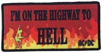 Ac/Dc - Patch Highway To Hell Flames (5,3 X i gruppen MERCHANDISE / Accessoarer / Metal hos Bengans Skivbutik AB (5577388)