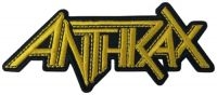 Anthrax - Patch Yellow Logo (4 X 9,7 Cm) i gruppen MERCHANDISE / Accessoarer / Metal hos Bengans Skivbutik AB (5577389)