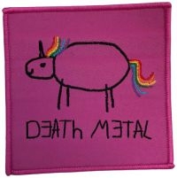 Death Metal - Patch Unicorn Pink (7,9 X 7,9 Cm) i gruppen MERCHANDISE / Accessoarer / Metal hos Bengans Skivbutik AB (5577402)