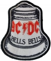 Ac/Dc - Patch Hells Bells White (8 X 6,7 Cm i gruppen MERCHANDISE / Accessoarer / Metal hos Bengans Skivbutik AB (5577406)