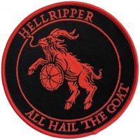 Hellripper - Patch All Hail The Goat Red (9 Cm) i gruppen MERCHANDISE / Accessoarer / Kommende / Metal hos Bengans Skivbutik AB (5577459)