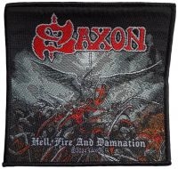 Saxon - Patch Hell, Fire And Damnation (9,7 i gruppen MERCHANDISE / Accessoarer / Kommende / Metal hos Bengans Skivbutik AB (5577528)