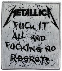 Metallica - Patch No Regrets (9,3 X 8 Cm) i gruppen MERCHANDISE / Accessoarer / Kommende / Metal hos Bengans Skivbutik AB (5579363)