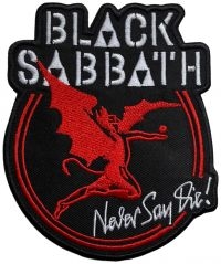 Black Sabbath - Patch Archange Never Say Die (10,1 i gruppen MERCHANDISE / Accessoarer / Kommende / Metal hos Bengans Skivbutik AB (5579721)