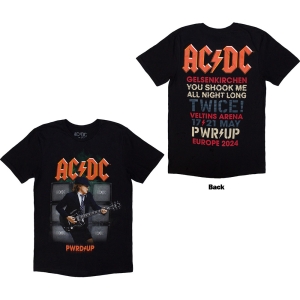 Ac/Dc - Pwrd Up Gelsenkirchen 24 Uni Bl T-Shirt i gruppen MERCHANDISE / T-shirt / Metal hos Bengans Skivbutik AB (5581030)