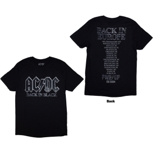 Ac/Dc - Back In Black Eu Tour 24 Uni Bl T-Shirt i gruppen MERCHANDISE / T-shirt / Metal hos Bengans Skivbutik AB (5581207r)