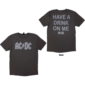 Ac/Dc - Have A Drink On Me Uni Grey T-Shirt i gruppen MERCHANDISE / T-shirt / Metal hos Bengans Skivbutik AB (5581211r)