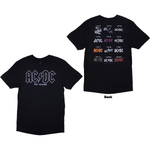 Ac/Dc - History Logo Uni Bl T-Shirt i gruppen MERCHANDISE / T-shirt / Metal hos Bengans Skivbutik AB (5581216r)