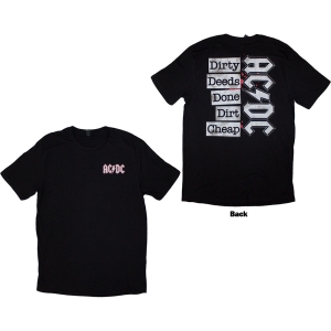 Ac/Dc - Mini Logo / Dirty Deeds Uni Bl T-Shirt i gruppen MERCHANDISE / T-shirt / Metal hos Bengans Skivbutik AB (5581219r)