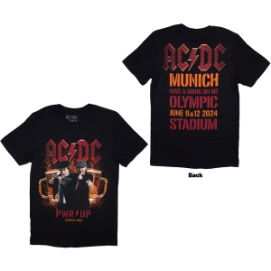 Ac/Dc - Pwr Up Munich 24 Uni Bl T-Shirt i gruppen MERCHANDISE / T-shirt / Metal hos Bengans Skivbutik AB (5581224r)