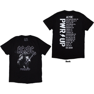 Ac/Dc - Pwrd Up B&W Photo Uni Bl T-Shirt i gruppen MERCHANDISE / T-shirt / Metal hos Bengans Skivbutik AB (5581225r)