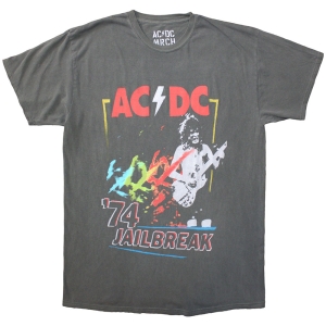 Ac/Dc - Vintage 74 Jailbreak Uni Grey T-Shirt i gruppen MERCHANDISE / T-shirt / Metal hos Bengans Skivbutik AB (5581228r)