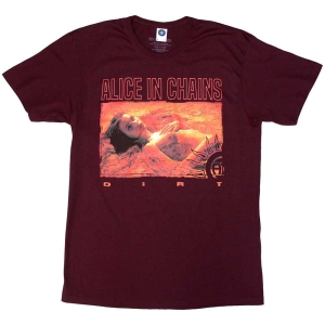 Alice In Chains - Dirt Orange Uni Maroon T-Shirt i gruppen MERCHANDISE / T-shirt / Pop-Rock hos Bengans Skivbutik AB (5581232r)