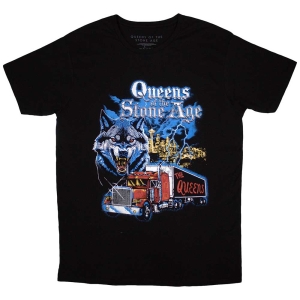 Queens Of The Stone Age - Wolf Skyline Uni Bl T-Shirt i gruppen MERCHANDISE / T-shirt / Metal hos Bengans Skivbutik AB (5581252r)