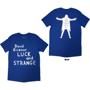 David Gilmour - Luck & Strange Logo Uni Blue T-Shirt i gruppen MERCHANDISE / T-shirt / Pop-Rock hos Bengans Skivbutik AB (5581542r)