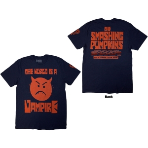 Smashing Pumpkins - World Is A Vampire Uni Navy T-Shirt i gruppen MERCHANDISE / T-shirt / Pop-Rock hos Bengans Skivbutik AB (5581565r)