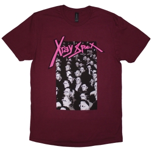 X-Ray Spex - 3D Cinema Uni Maroon T-Shirt i gruppen MERCHANDISE / T-shirt / Punk hos Bengans Skivbutik AB (5581807r)