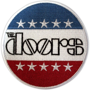 The Doors - Logo Stars & Stripes Woven Patch i gruppen MERCHANDISE / Merch / Pop-Rock hos Bengans Skivbutik AB (5581815)