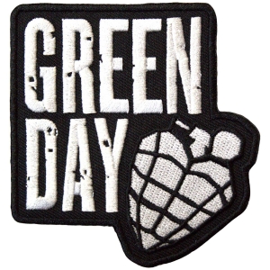 Green Day - Stacked Logo & Grenade Woven Patch i gruppen MERCHANDISE / Merch / Punk hos Bengans Skivbutik AB (5581827)