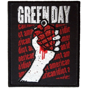 Green Day - American Idiot Text Repeat Woven Patch i gruppen MERCHANDISE / Merch / Punk hos Bengans Skivbutik AB (5581829)