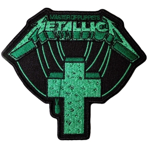 Metallica - Master Of Puppets Green Cross Woven Patch i gruppen MERCHANDISE / Merch / Metal hos Bengans Skivbutik AB (5581854)