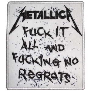 Metallica - No Regrets Woven Patch i gruppen MERCHANDISE / Merch / Metal hos Bengans Skivbutik AB (5581855)