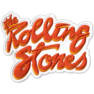 Rolling Stones - Orange Logo Woven Patch i gruppen MERCHANDISE / Merch / Pop-Rock hos Bengans Skivbutik AB (5581874)