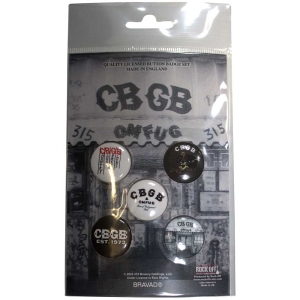 Cbgb - Cbgb Logos Button Badge 5-Pack i gruppen MERCHANDISE / Merch / Punk hos Bengans Skivbutik AB (5581976)