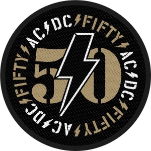 Ac/Dc - Fifty Standard Patch i gruppen MERCHANDISE / Merch / Metal hos Bengans Skivbutik AB (5583004)