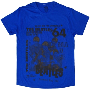 Beatles - Beatles 1964 Uni Blue T-Shirt i gruppen MERCHANDISE / T-shirt / Pop-Rock hos Bengans Skivbutik AB (5583008r)