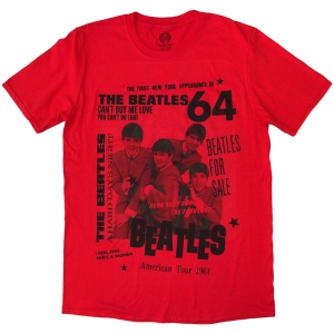 Beatles - Beatles 1964 Uni Red T-Shirt i gruppen MERCHANDISE / T-shirt / Pop-Rock hos Bengans Skivbutik AB (5583009r)