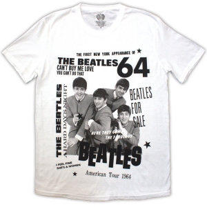 Beatles - Beatles 1964 Uni Wht T-Shirt i gruppen MERCHANDISE / T-shirt / Pop-Rock hos Bengans Skivbutik AB (5583010r)