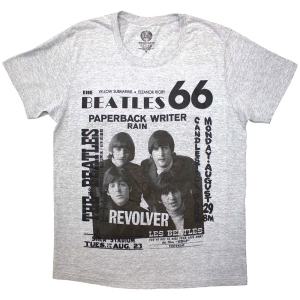 Beatles - 1966 Uni Grey T-Shirt i gruppen MERCHANDISE / T-shirt / Pop-Rock hos Bengans Skivbutik AB (5583012r)