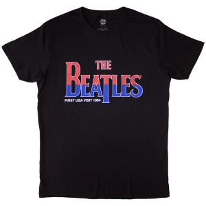 Beatles - First Usa Visit Uni Bl T-Shirt i gruppen MERCHANDISE / T-shirt / Pop-Rock hos Bengans Skivbutik AB (5583016r)