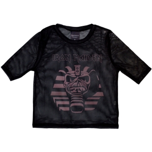 Iron Maiden - Powerslave Mummy Lady Bl Mesh Crop Top i gruppen MERCHANDISE / T-shirt / Metal hos Bengans Skivbutik AB (5583030r)