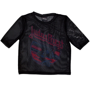 Judas Priest - Screaming For Vengeance Lady Bl Mesh Crop Top i gruppen MERCHANDISE / T-shirt / Metal hos Bengans Skivbutik AB (5583032r)