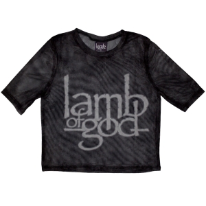 Lamb Of God - Logo Lady Bl Mesh Crop Top i gruppen MERCHANDISE / T-shirt / Metal hos Bengans Skivbutik AB (5583033r)