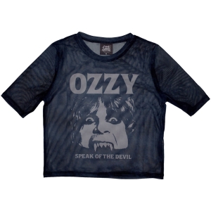 Ozzy Osbourne - Speak Of The Devil Lady Navy Mesh Crop Top i gruppen MERCHANDISE / T-shirt / Metal hos Bengans Skivbutik AB (5583047r)