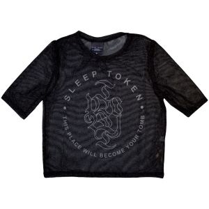 Sleep Token - Tomb Lady Bl Mesh Crop Top i gruppen MERCHANDISE / T-shirt / Metal hos Bengans Skivbutik AB (5583052r)