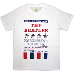 Beatles - Washington 64 Stars & Stripes Uni Wht T-Shirt i gruppen MERCHANDISE / T-shirt / Pop-Rock hos Bengans Skivbutik AB (5583331r)